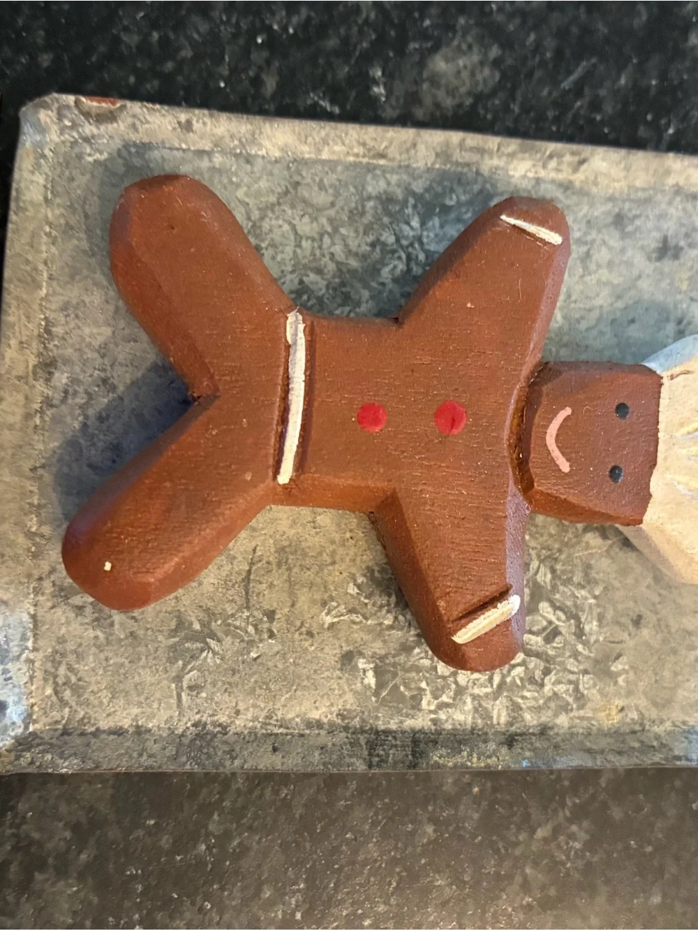 Handcrafted Brown Gingerbread Chef Holiday Ornament